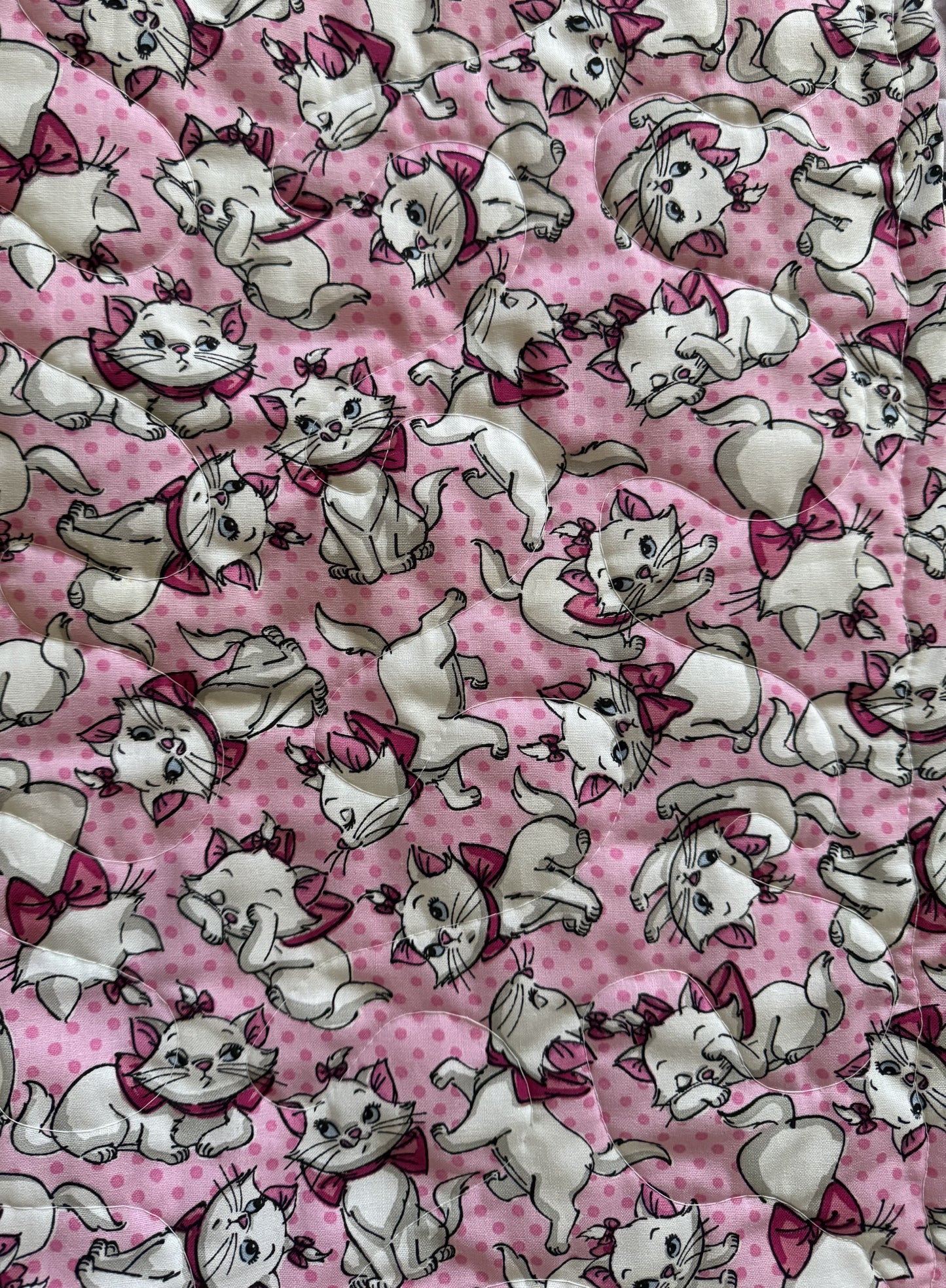 Walt Disney's Classic THE ARISTOCATS Inspired Quilted Blanket Cats Marie