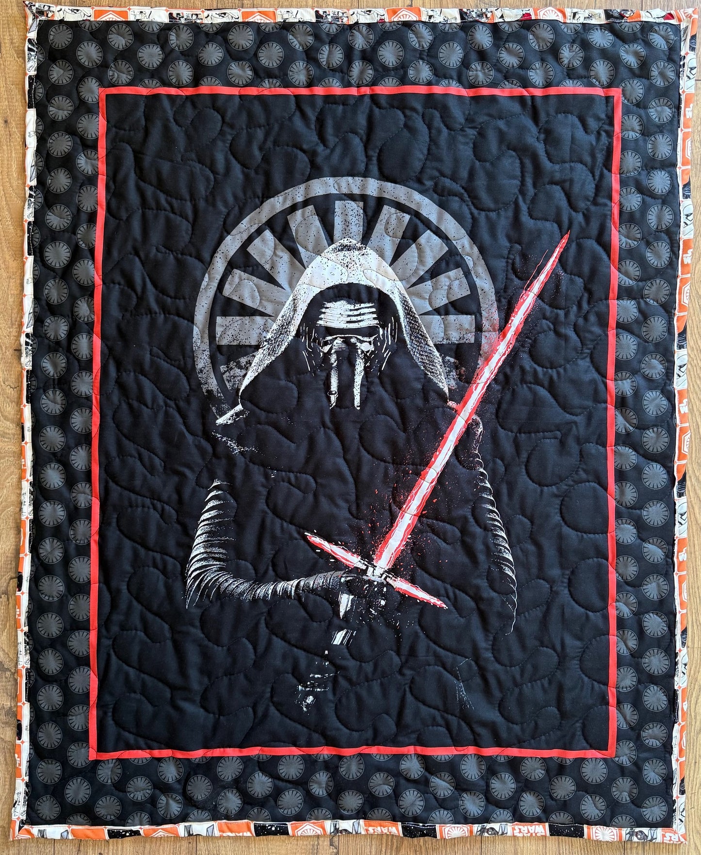 STAR WARS DARK SIDE KYLO REN INSPIRED VILLAIN QUILTED BLANKET