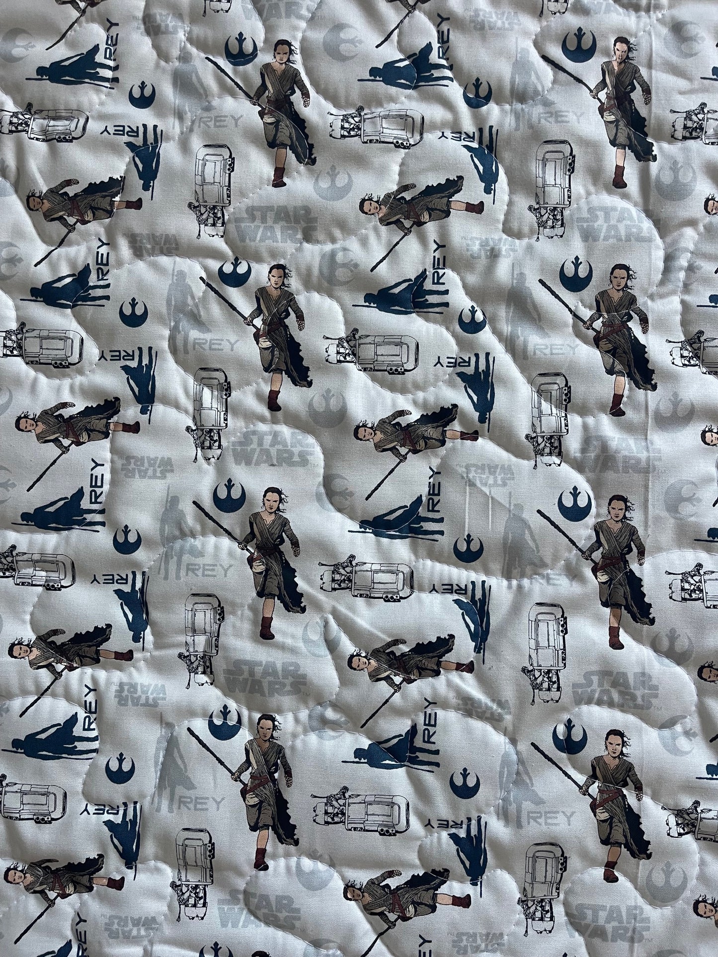 Star Wars Rogue One Rey & BB-8 Heroes inspired Quilted Blanket