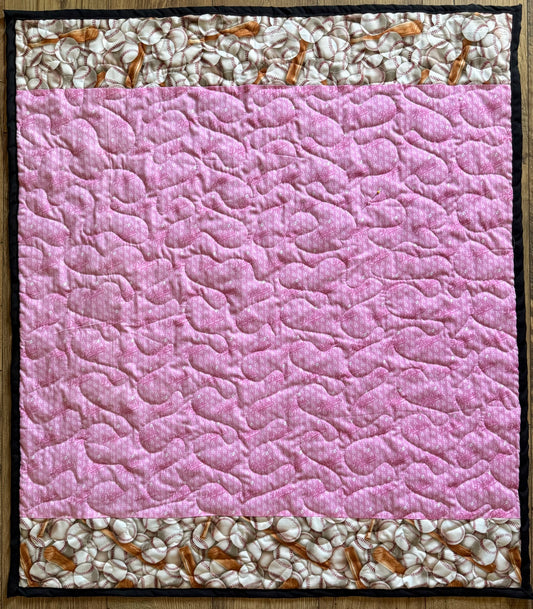 LOS ANGELES DODGERS BASEBALL PINK INSPIRED QUILTED BLANKET