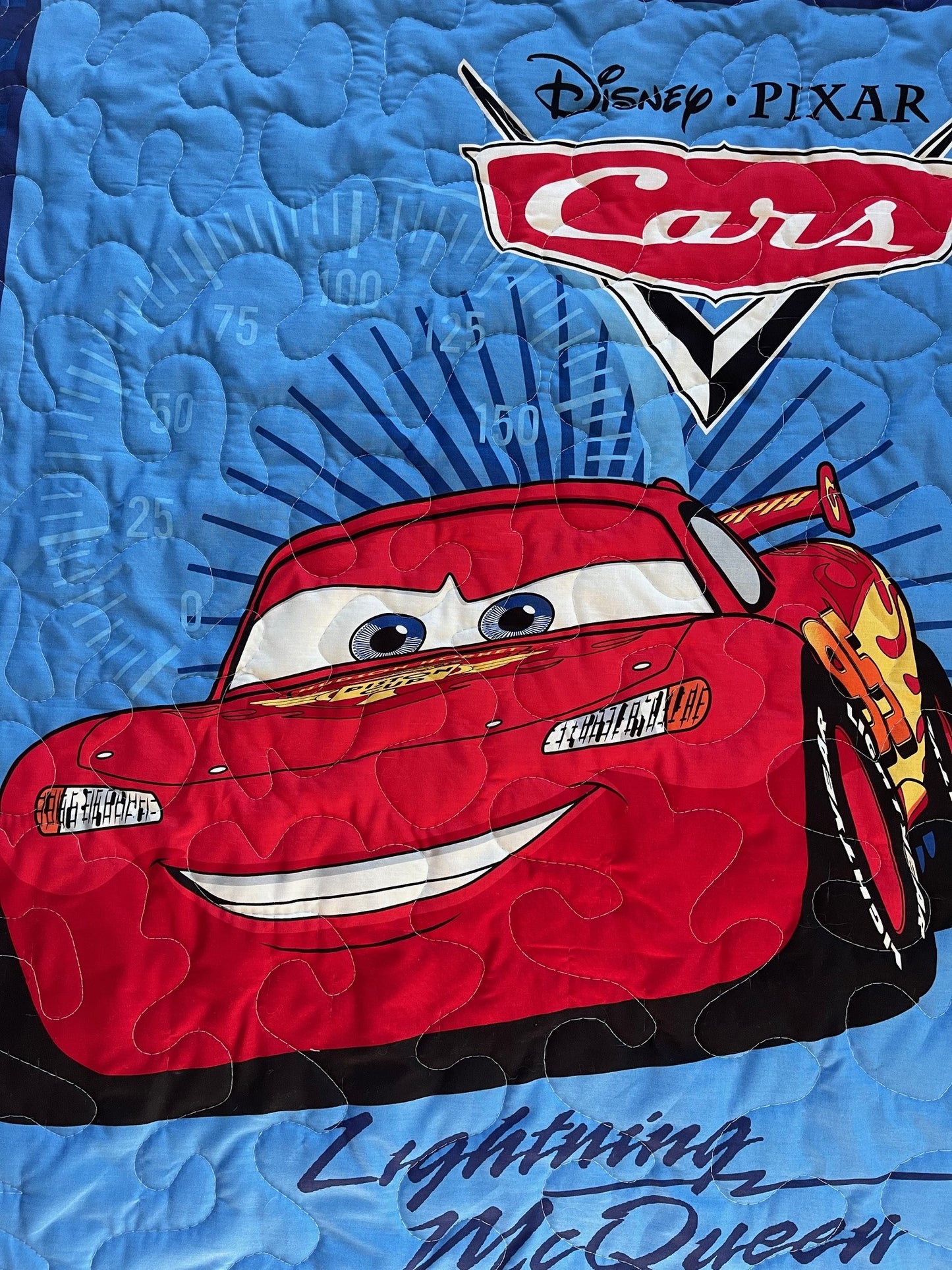 CARS INSPIRED LIGHTNING MCQUEEN 36"X44" QUILTED BLANKET