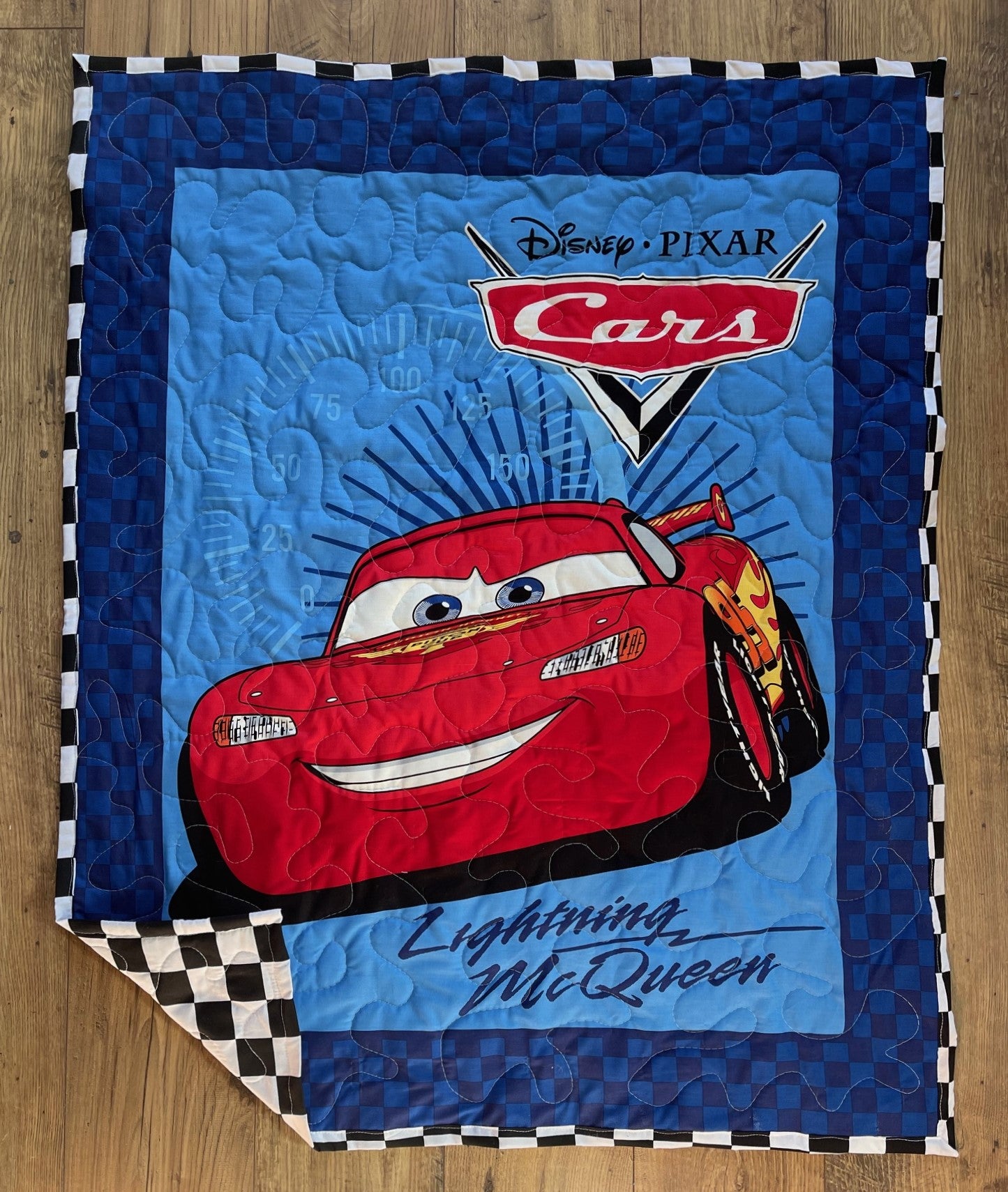 CARS INSPIRED LIGHTNING MCQUEEN 36"X44" QUILTED BLANKET