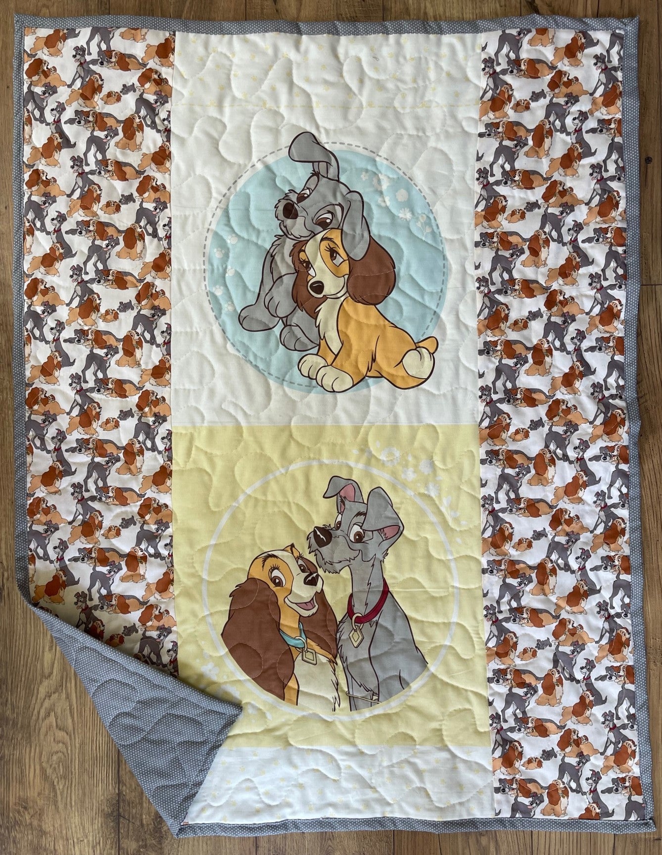 DISNEY CLASSIC LADY AND THE TRAMP INSPIRED QUILTED BLANKET