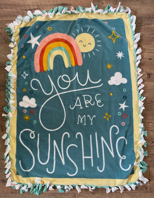 YOU ARE MY SUNSHINE DOUBLE SIDED SUPER SOFT FLEECE BLANKET