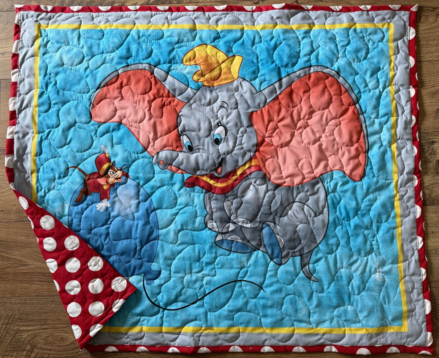 DUMBO & TIMOTHY Q. MOUSE BALLOON INSPIRED QUILTED BLANKET