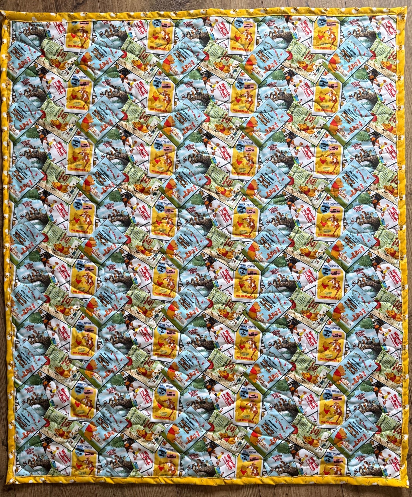CLASSIC WINNIE THE POOH STORY BOOKS INSPIRED QUILTED BLANKET