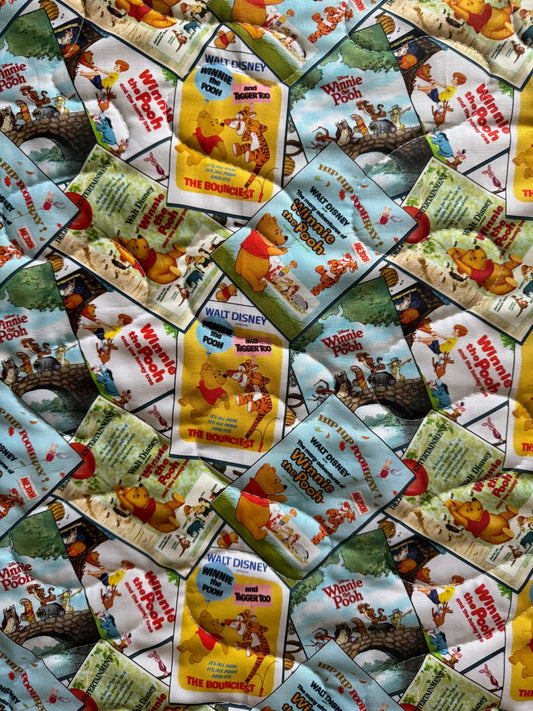 CLASSIC WINNIE THE POOH STORY BOOKS INSPIRED QUILTED BLANKET