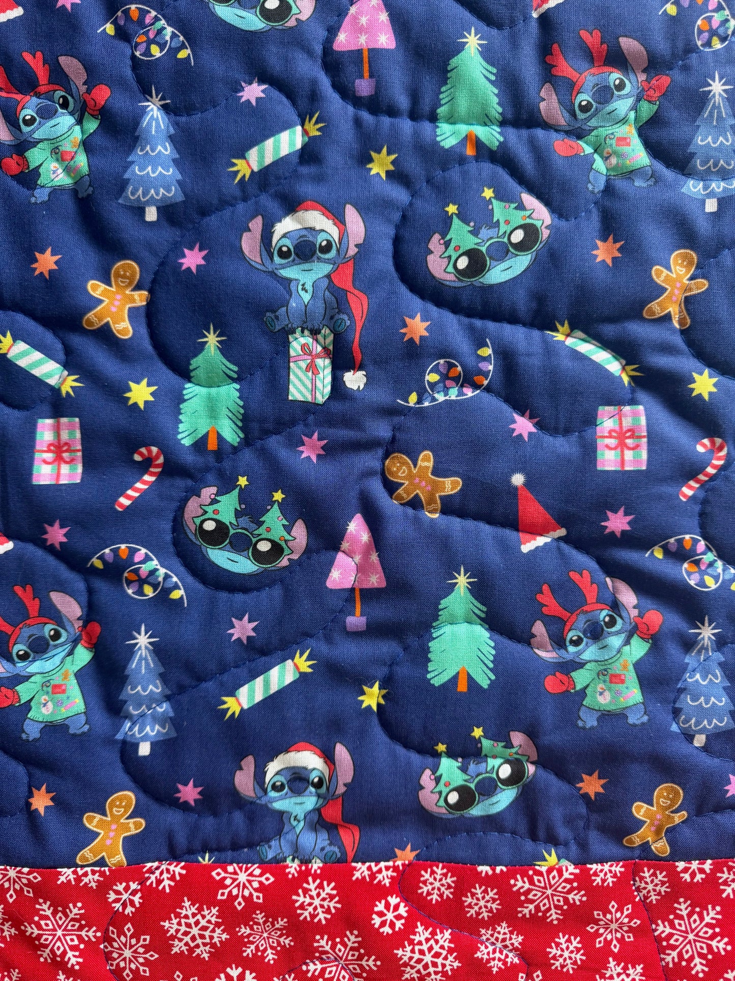 CHRISTMAS FUN WITH STITCH DISNEY LILO & STITCH INSPIRED Quilted Blanket