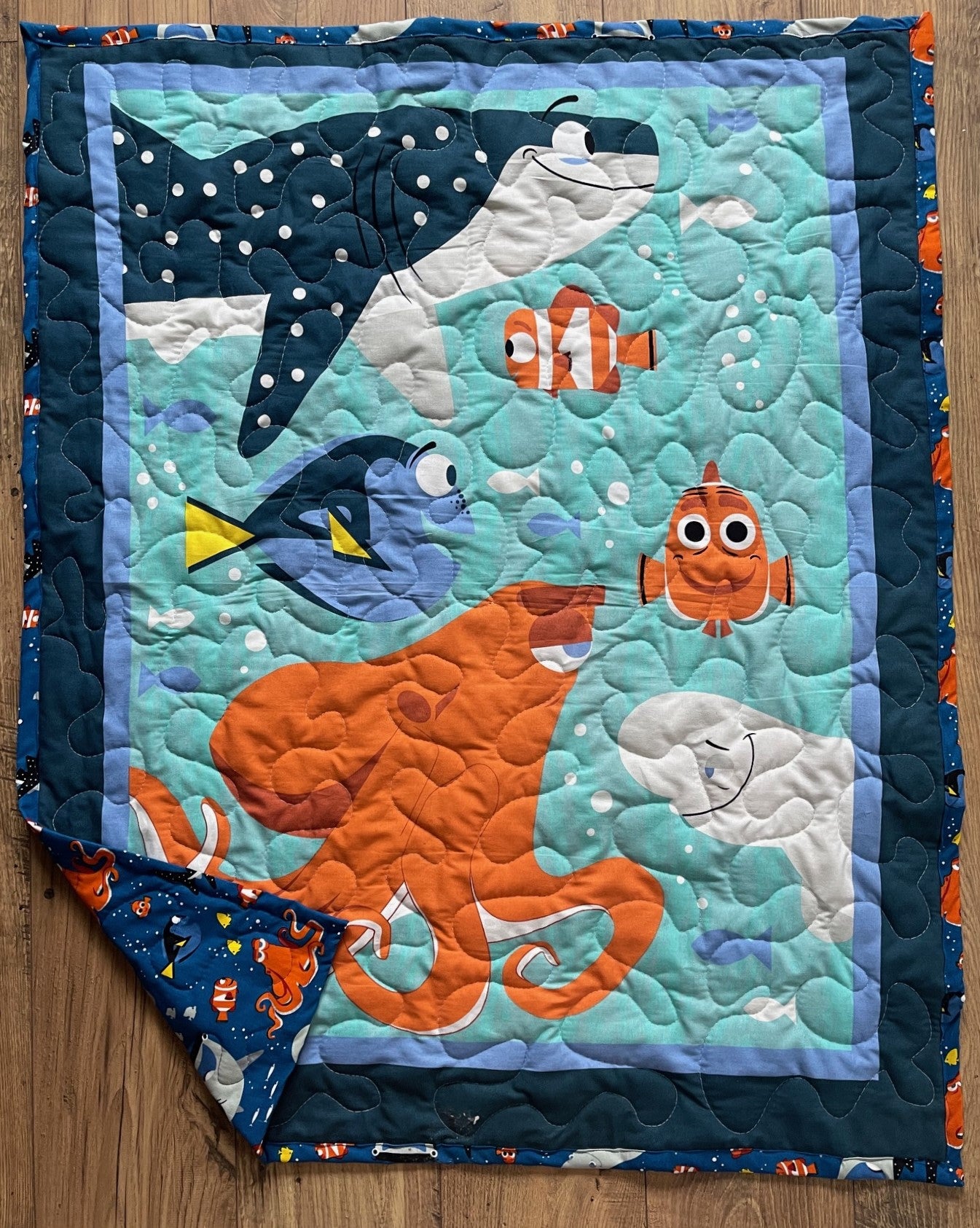 DISNEY FINDING DORY FINDING NEMO INSPIRED BEST FRIENDS QUILTED BLANKET