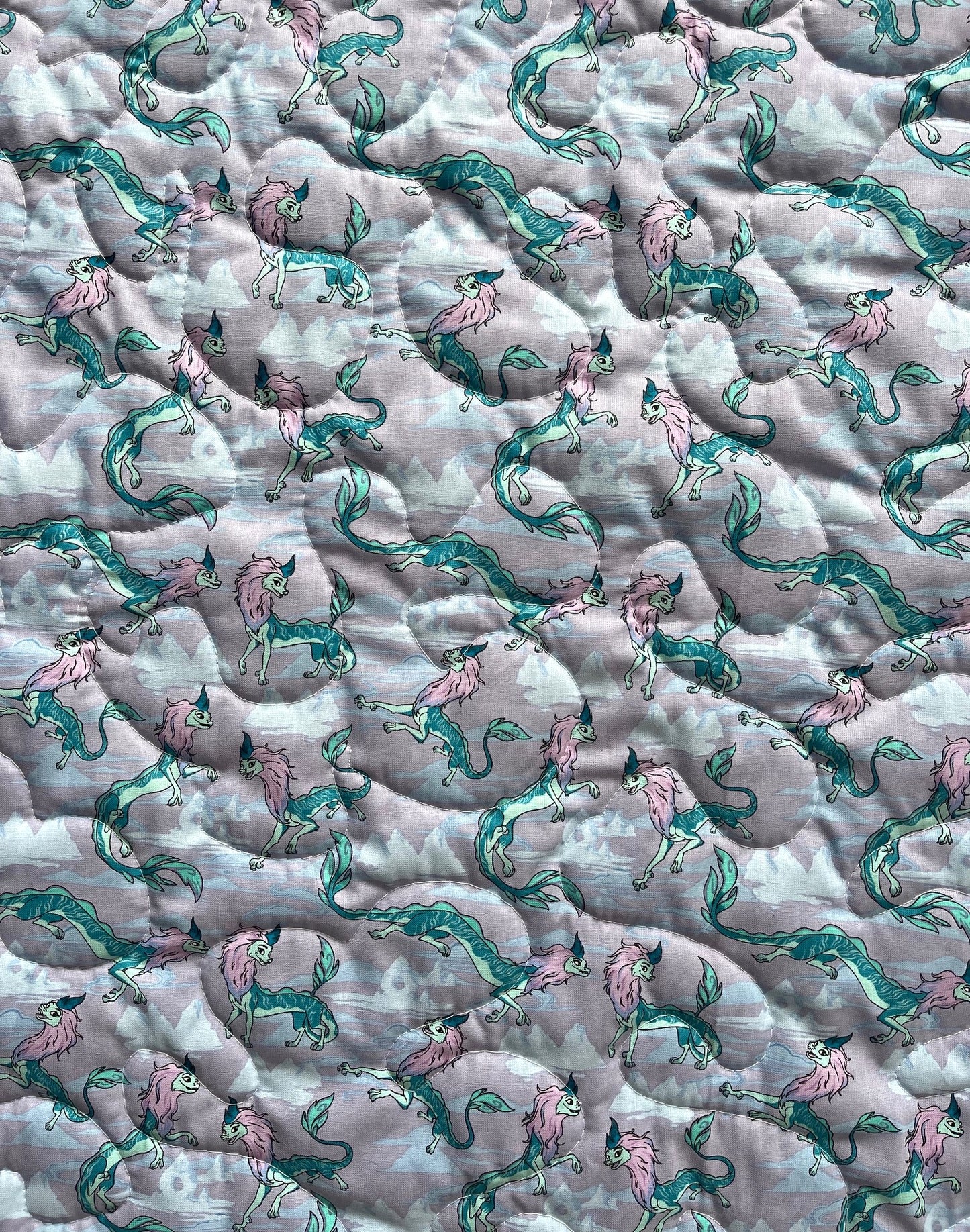 RAYA AND THE DRAGON SISU BACKING Quilted Blanket