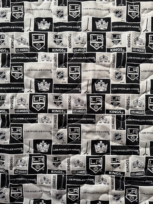 LA KINGS ICE HOCKEY INSPIRED QUILTED BLANKET