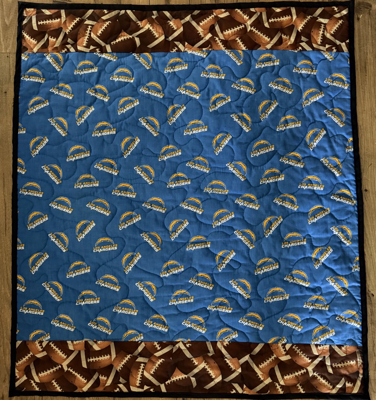 LOS ANGELES CHARGERS FOOTBALL inspired Quilted Blanket for All Ages
