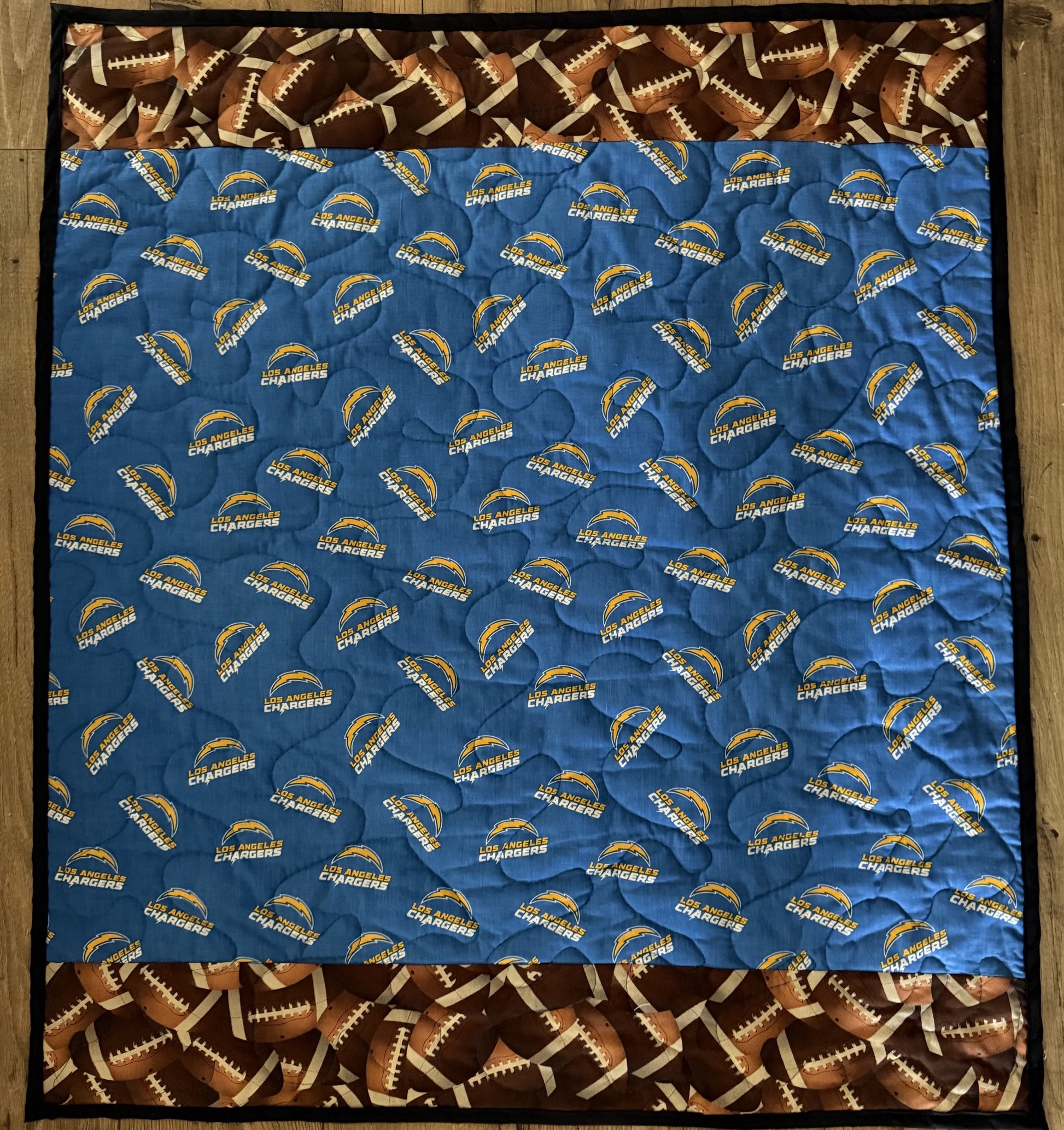 LOS ANGELES CHARGERS FOOTBALL inspired Quilted Blanket for All Ages