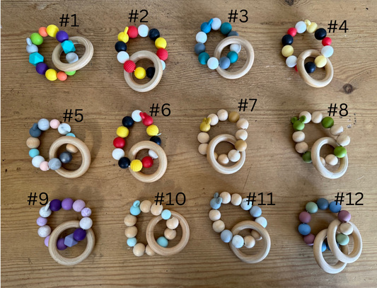 Mickey Mouse Ears & Double Rings Baby Teethers Sensory Toys