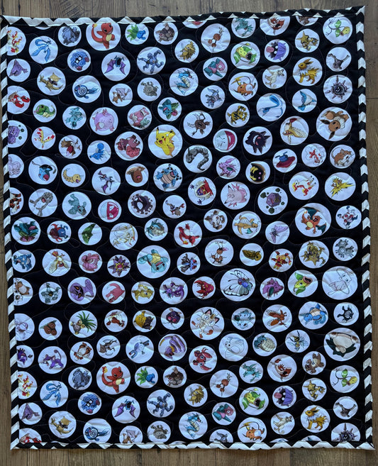NINETENDO POKEMON VIDEO GAME CHARACTERS INSPIRED QUILTED BLANKET
