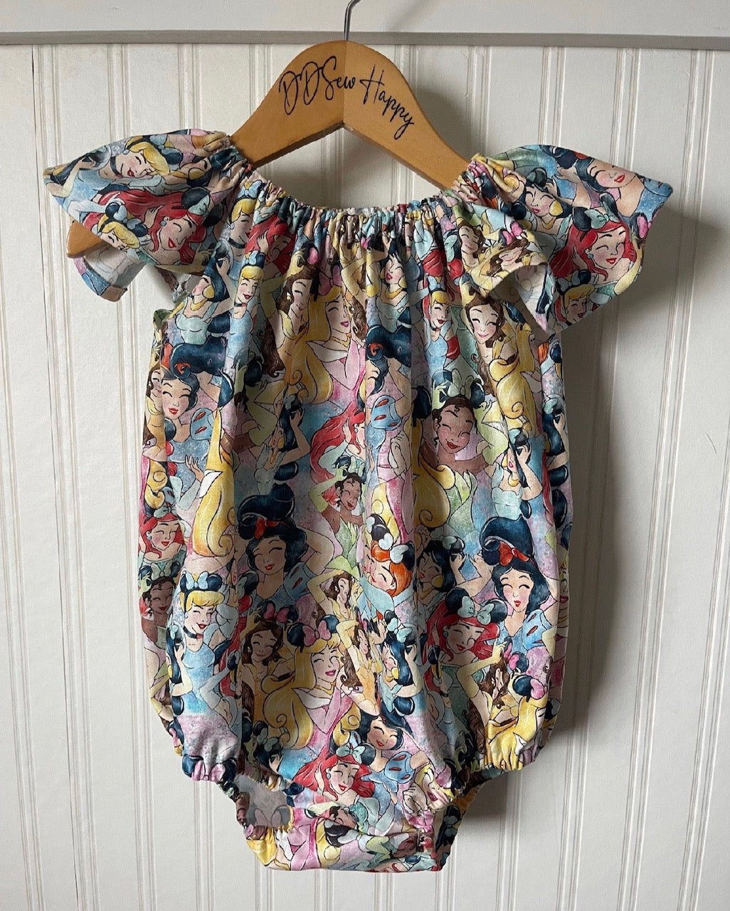 Infant & Toddler Girl's PRINCESS WEARING EARS Inspired Boho Style One Piece Romper