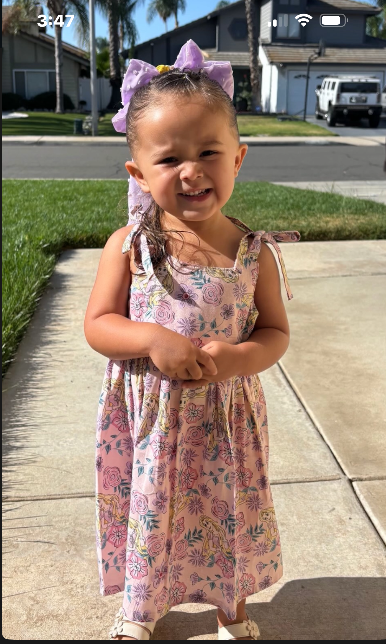 Girls Infant and Toddlers TANGLED RAPUNZEL FLORAL Boho Style Sundress