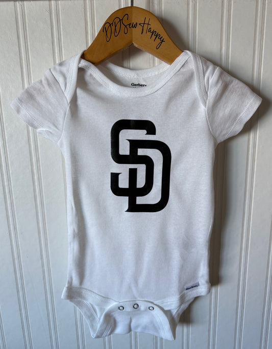 SAN DIEGO PADRES SD Boys & Girls Infant Funny Baby Onesie Bodysuit Outfit, Baby Shower Gift