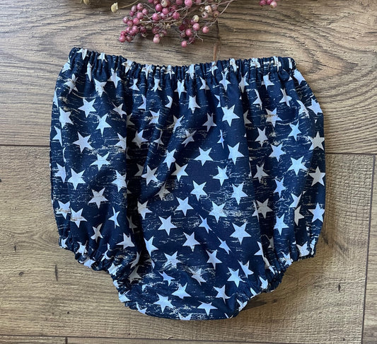 Baby Diaper Covers USA Patriotic Blue White Stars Bloomers