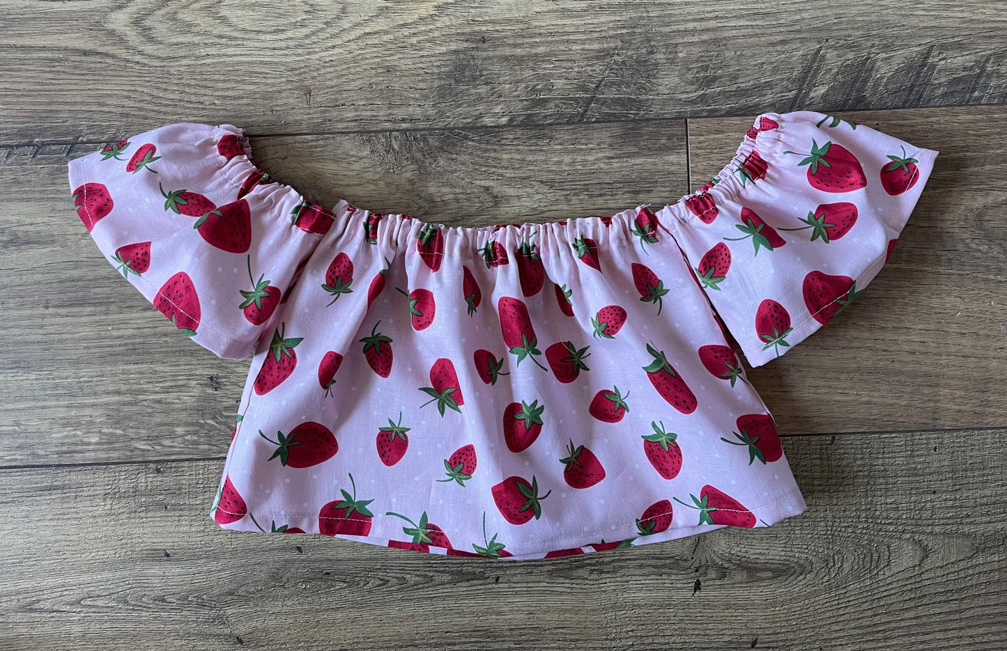 Boho STRAWBERRIES Girls Infant Toddler Boho Style Off the Shoulder Top