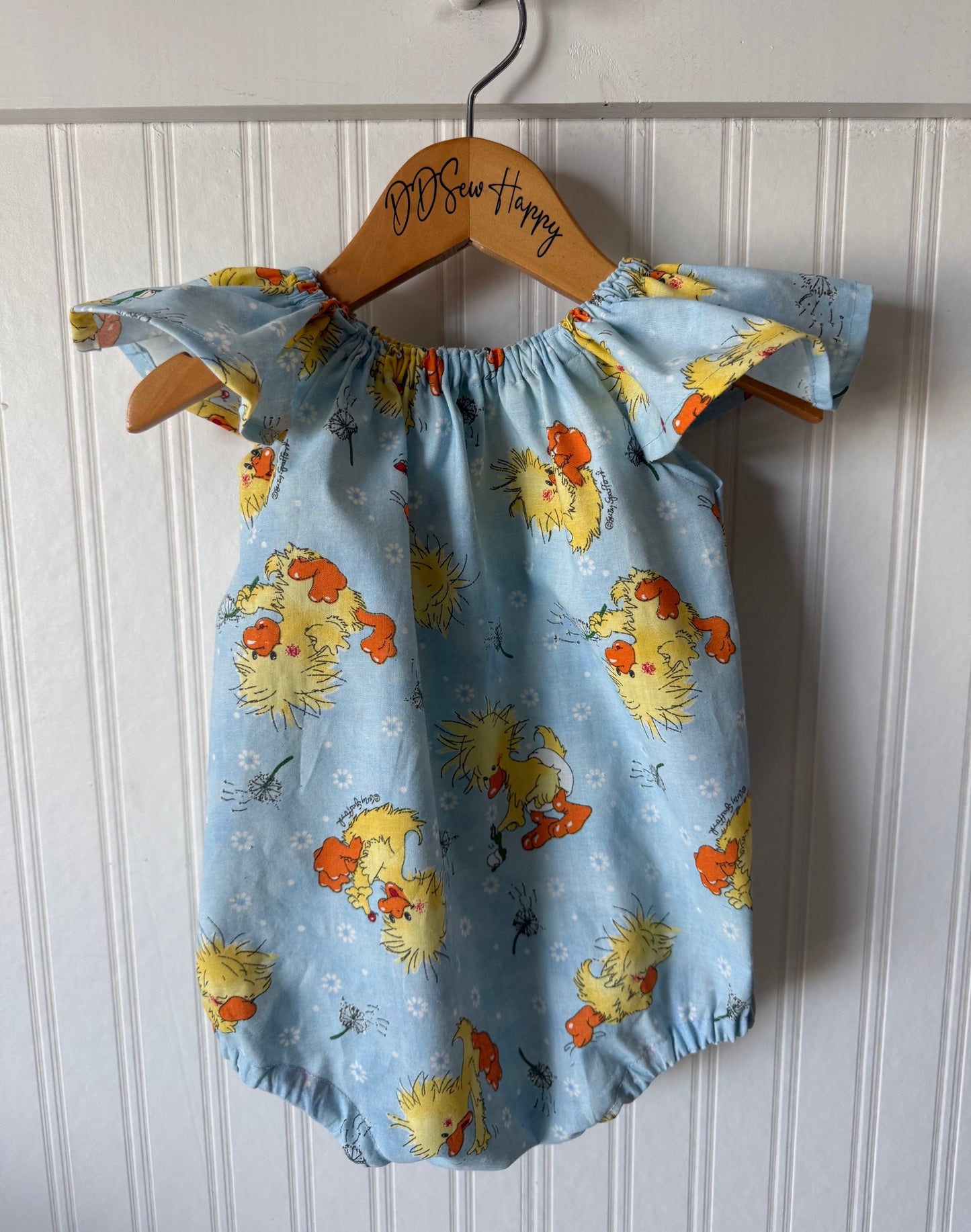 Infant & Toddler Girl's BABY DUCK Inspired Boho Style One Piece Romper