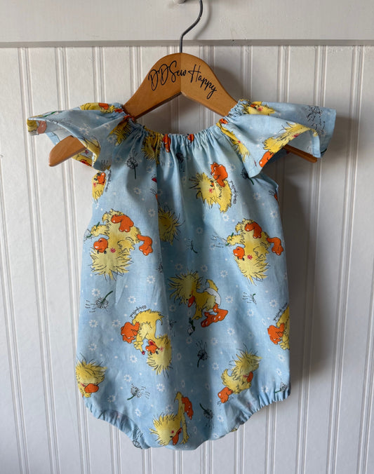 Infant & Toddler Girl's BABY DUCK Inspired Boho Style One Piece Romper