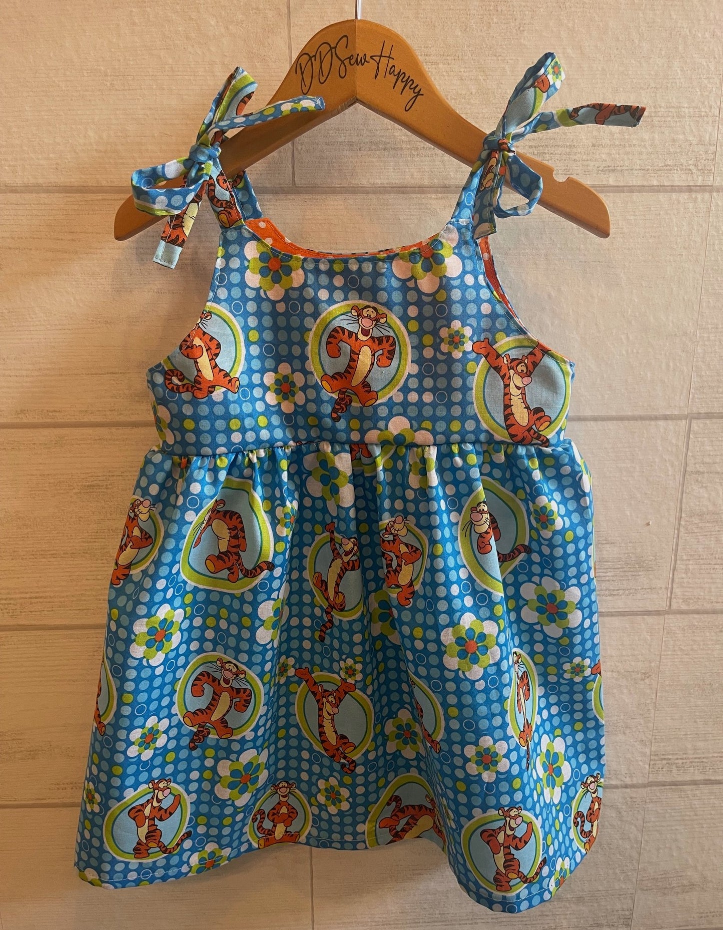 Girls Infant and Toddlers TIGGER Inspired Boho Style Sundress