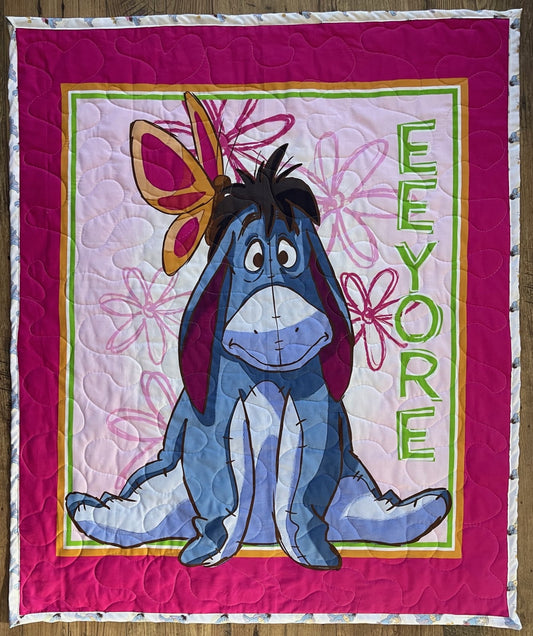 WINNIE THE POOH CHARACTER EEYORE Inspired Quilted Blanket