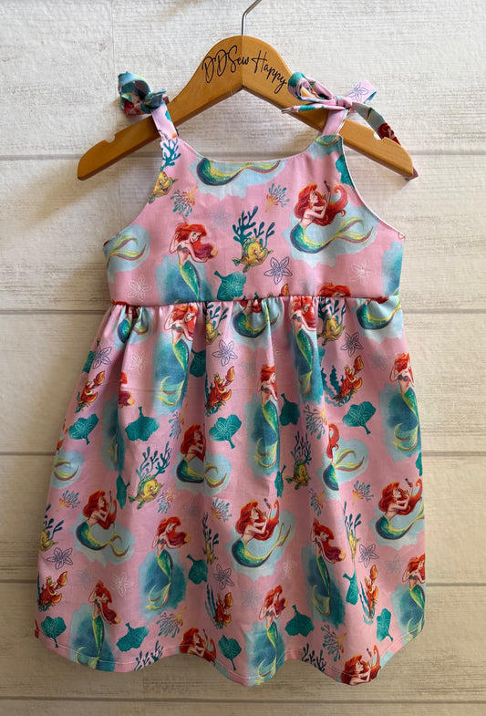 Girls Infant and Toddlers MERMAID Boho Style Sundress Pink