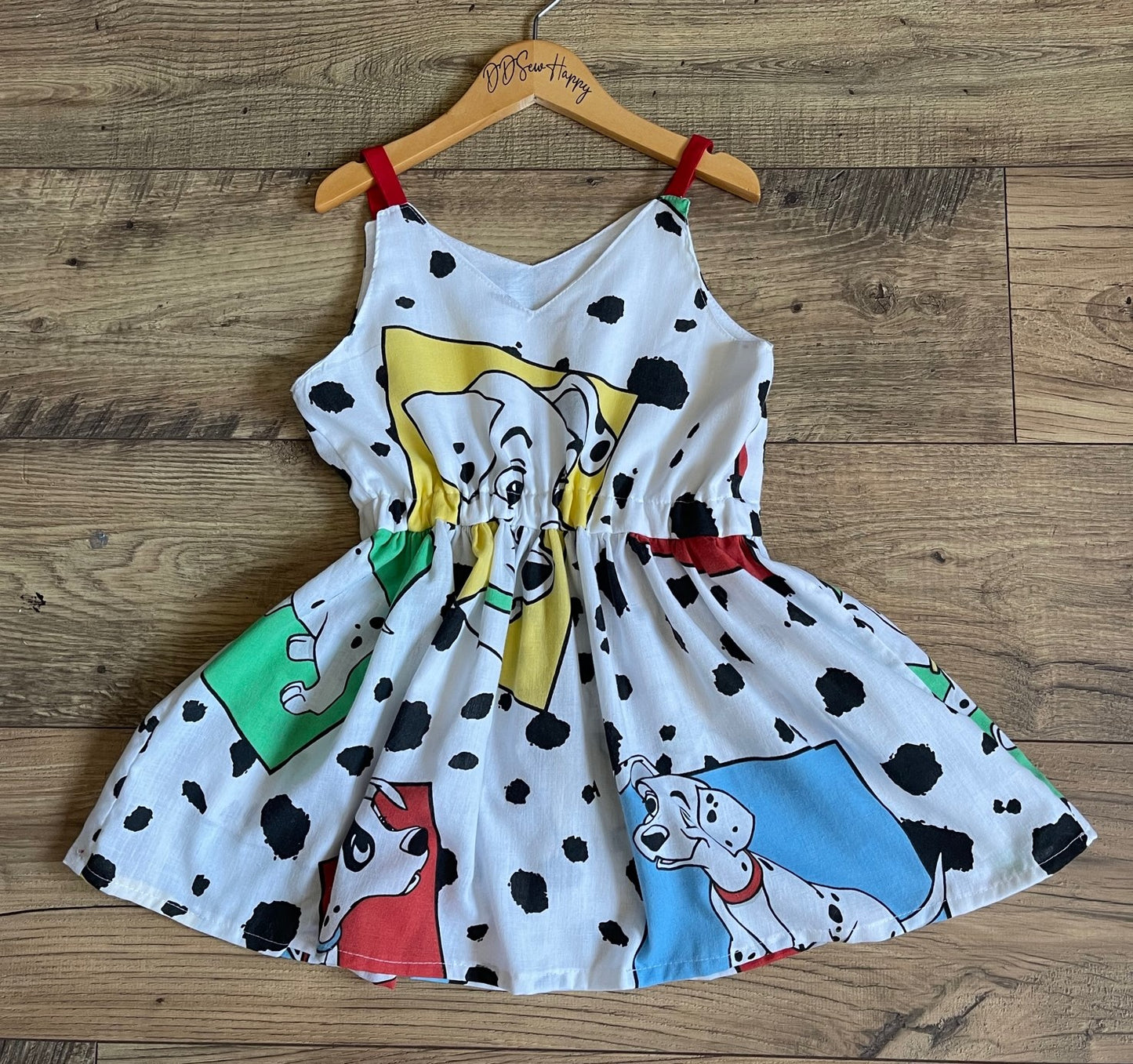 Girls Toddler 101 DALMATIANS Boho Sundress Dress elastic waist style