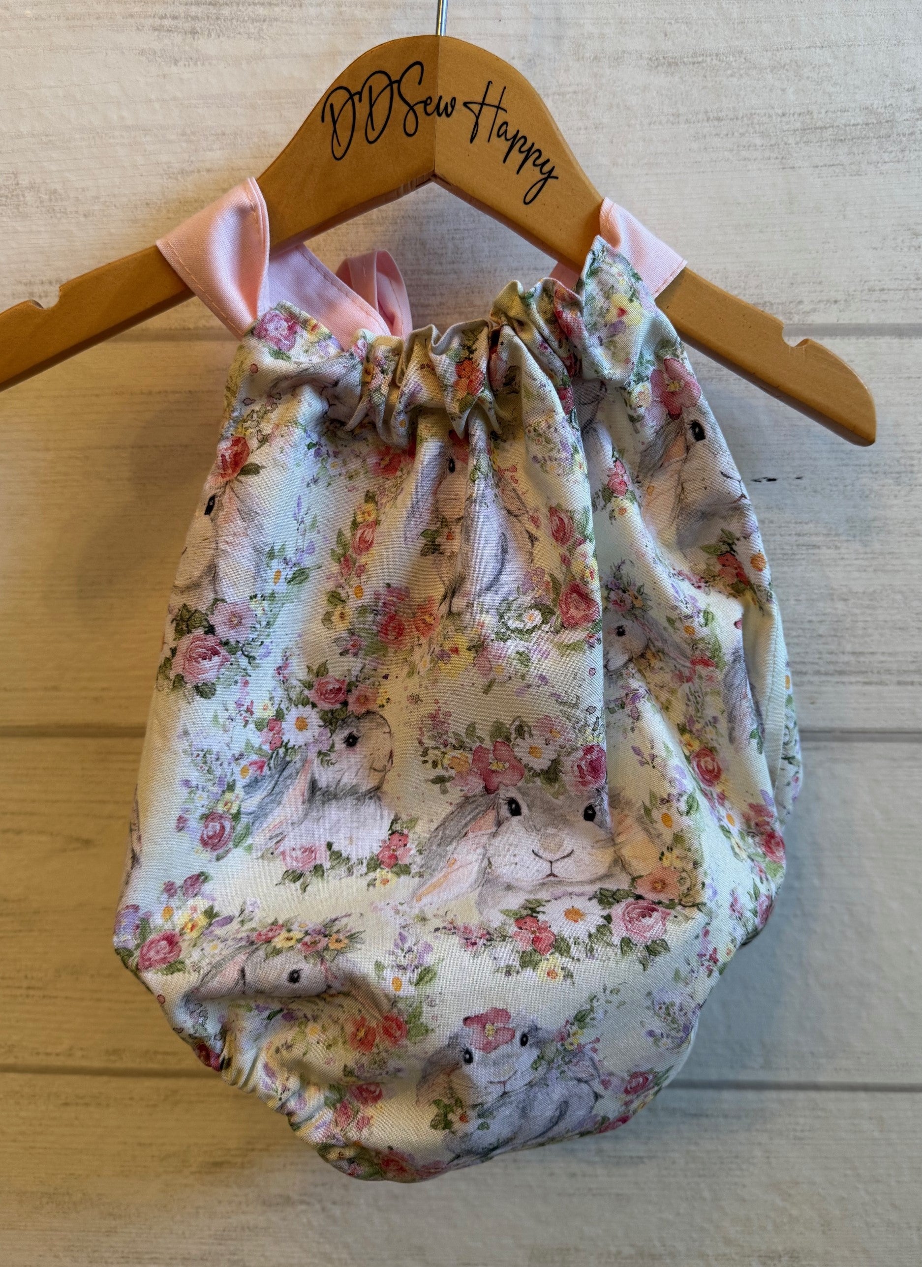 Infant & Toddler Girl's BUNNY RABBIT GARDEN Sunsuit Halter Top Romper