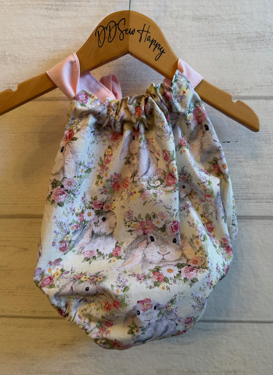 Infant & Toddler Girl's BUNNY RABBIT GARDEN Sunsuit Halter Top Romper