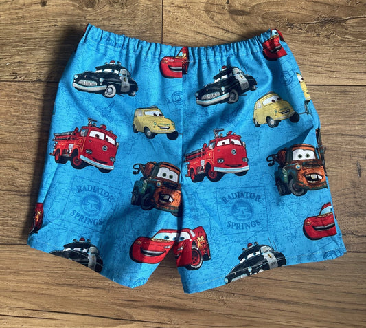 Boys CARS RADIATOR SPRINGS LIGHTNING MCQUEEN Board Shorts Blue Sizes 3Months-6 Years