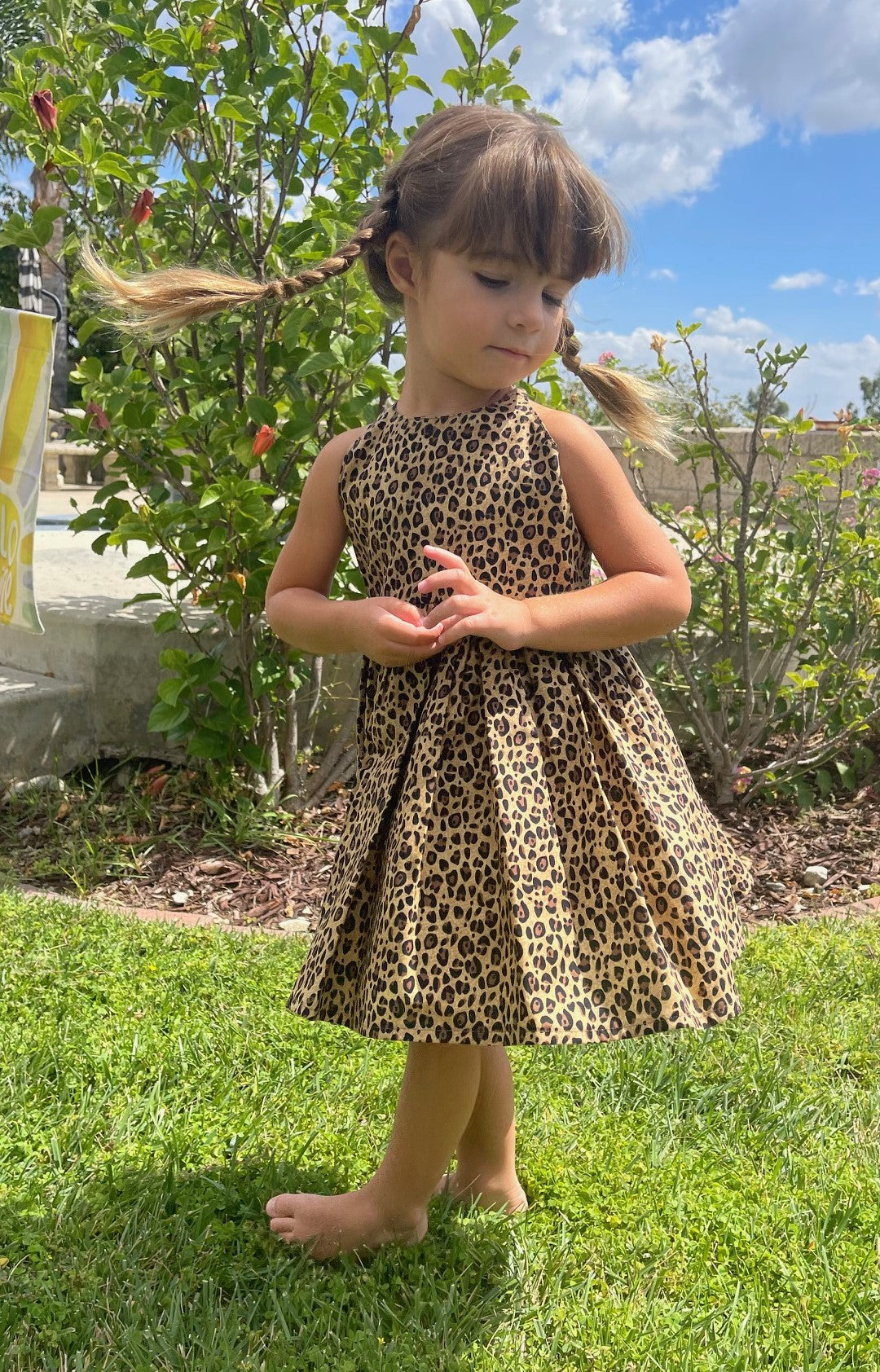 Girls Infant Toddler Leopard Cheetah Animal Skin Boho Sundress Twirl D –  DDSewHappy