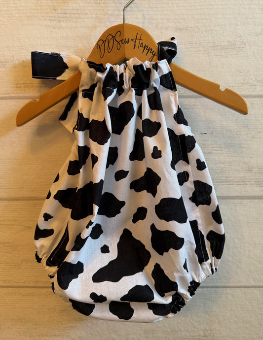 Infant & Toddler Girl's COWHIDE COW SKIN Sunsuit Halter Top Romper