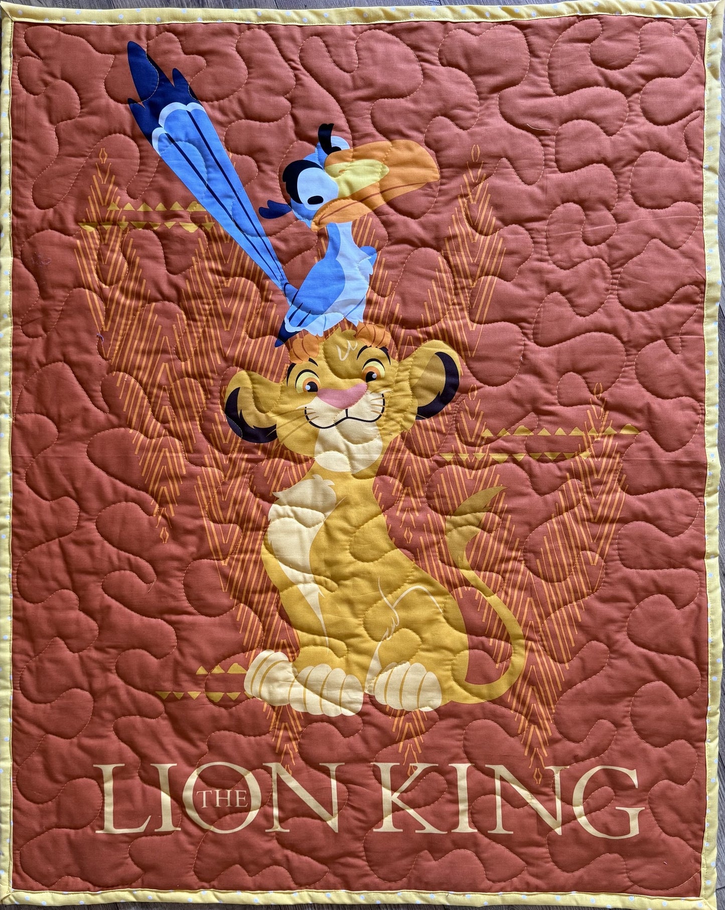 THE LION KING SIMBA ZAZU QUILTED BLANKET