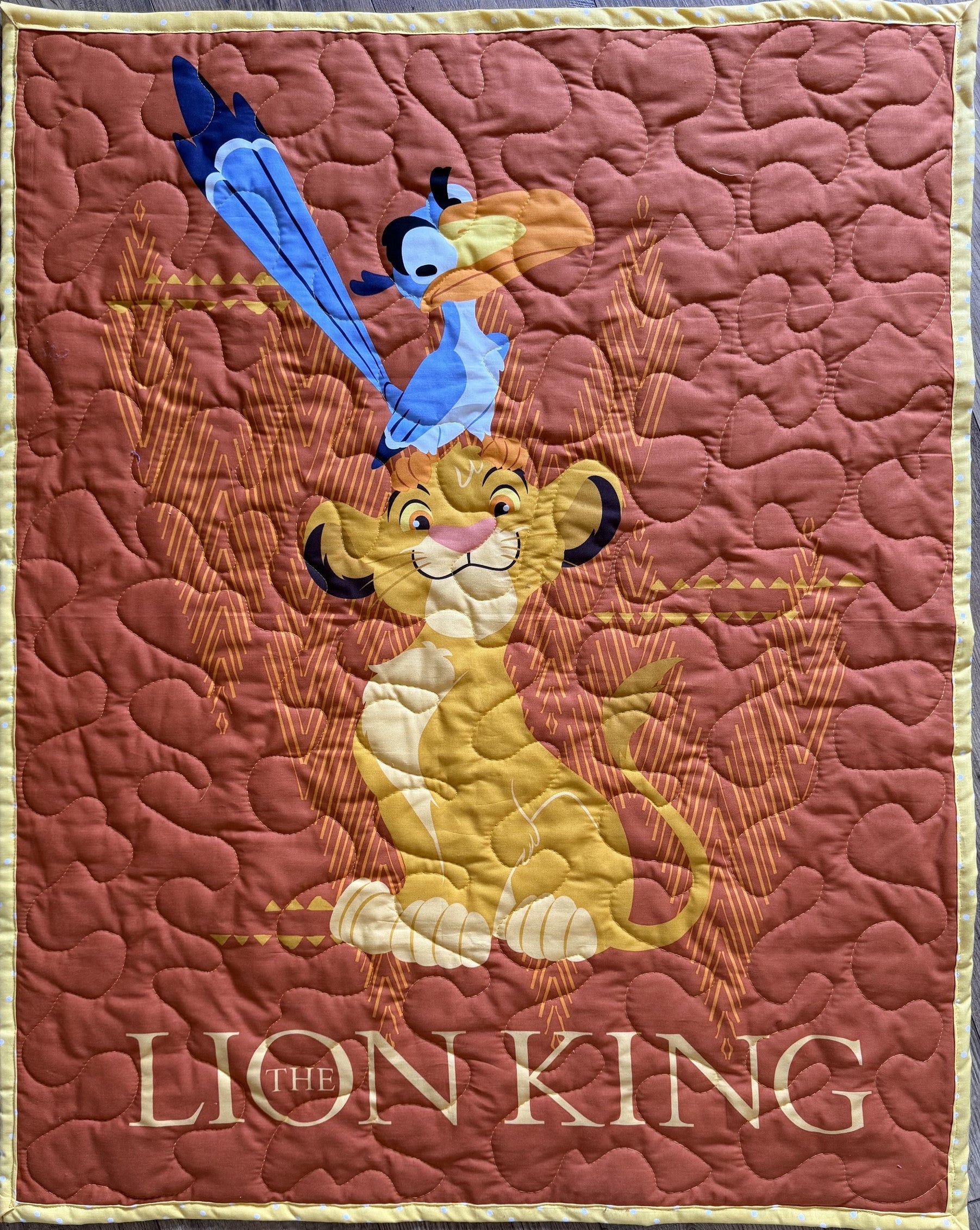 THE LION KING SIMBA ZAZU QUILTED BLANKET