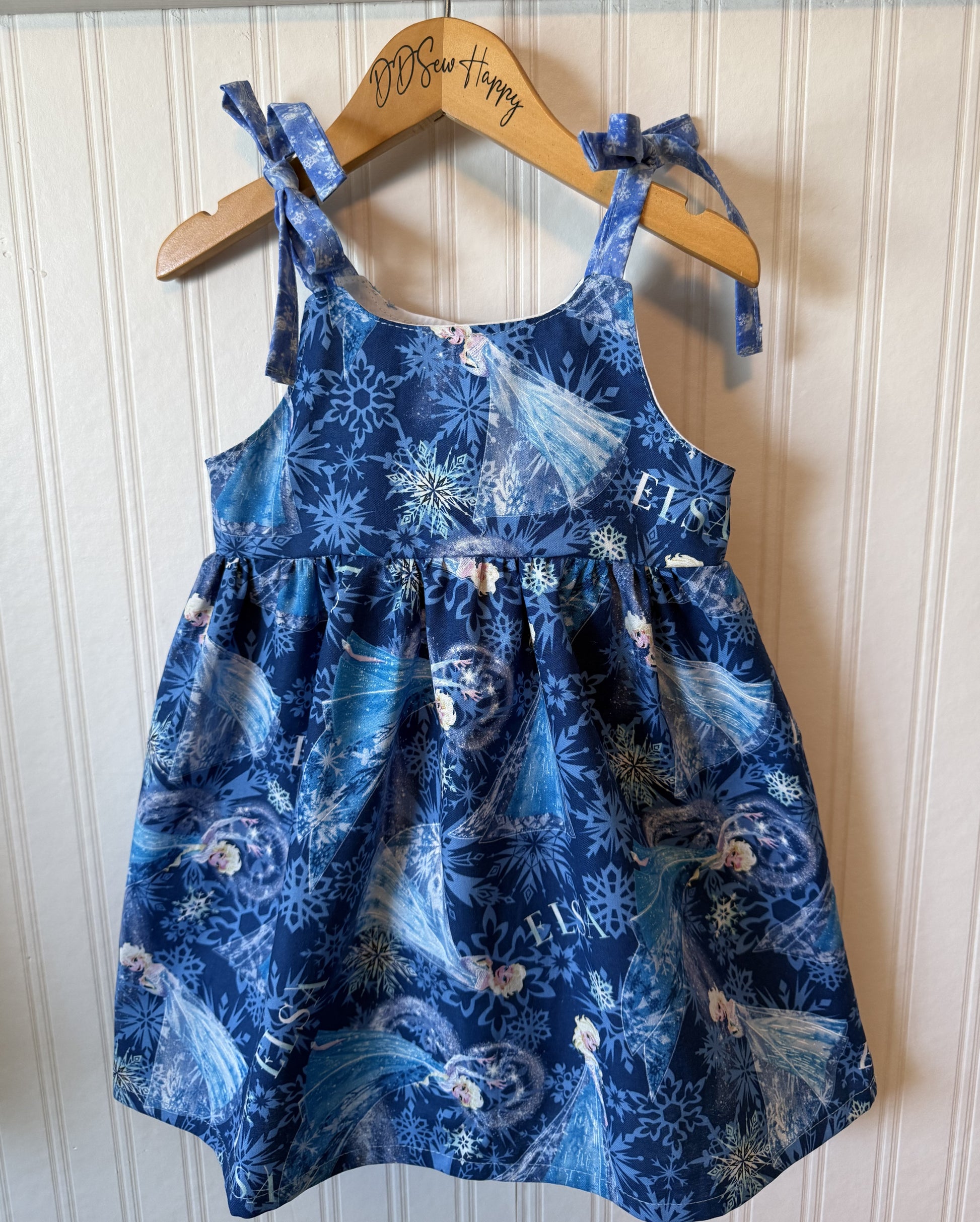 Girls, Infant and Toddlers ELSA FROZEN Inspired Boho Style Sundress with Shoulder Ties