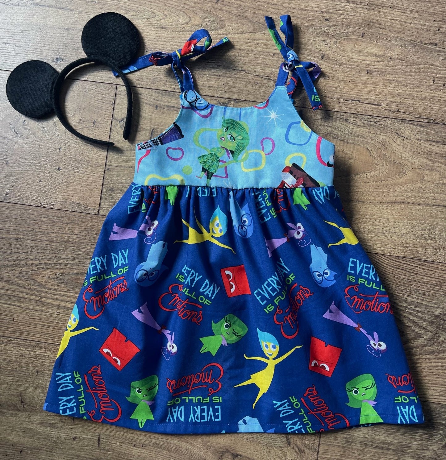 Girls and Toddlers EMOTIONS INSIDE OUT Boho Style Sundress with Shoulder Ties