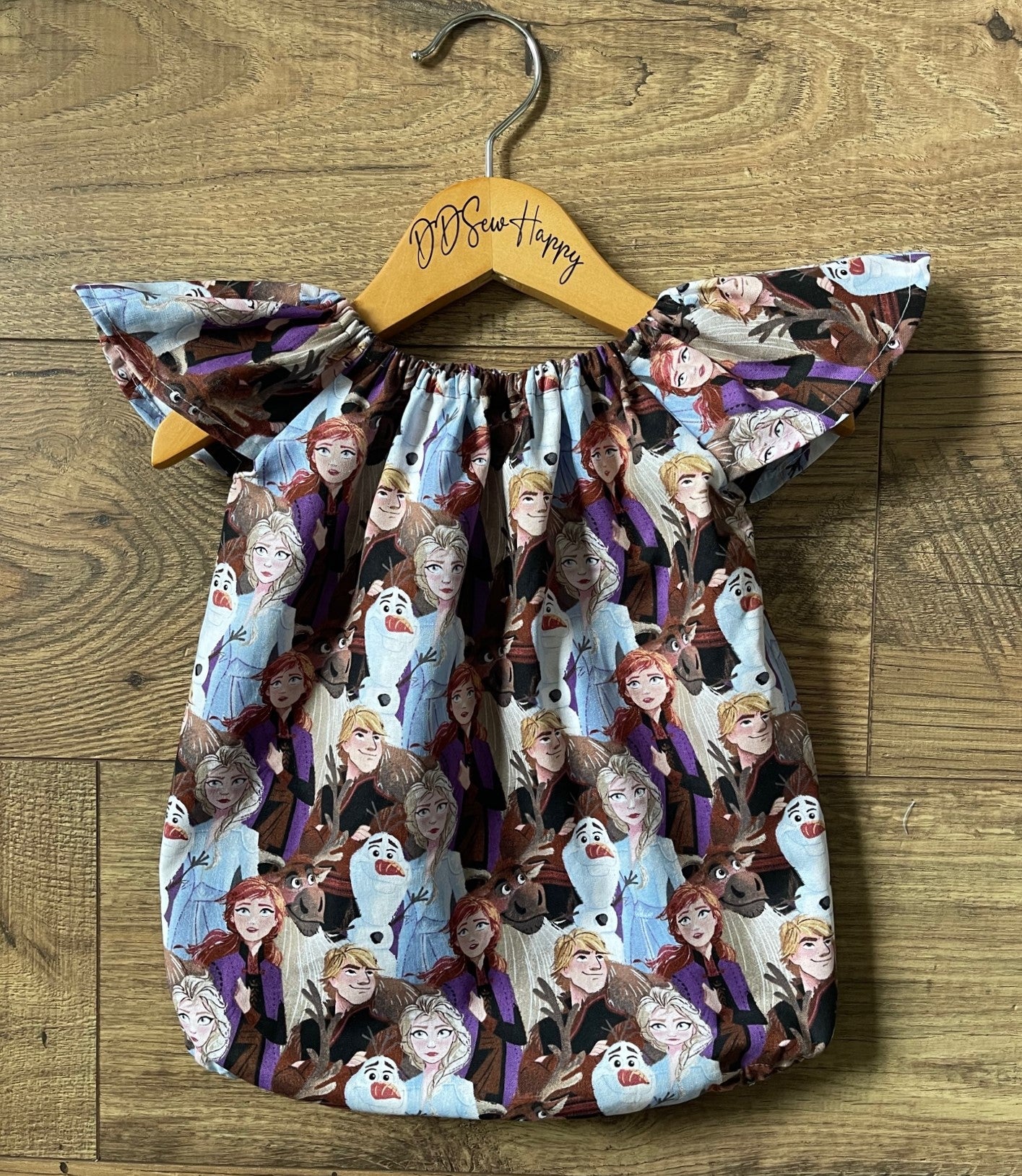 Infant & Toddler Girl's FROZEN CHARACTERS Inspired Boho Style One Piece Romper