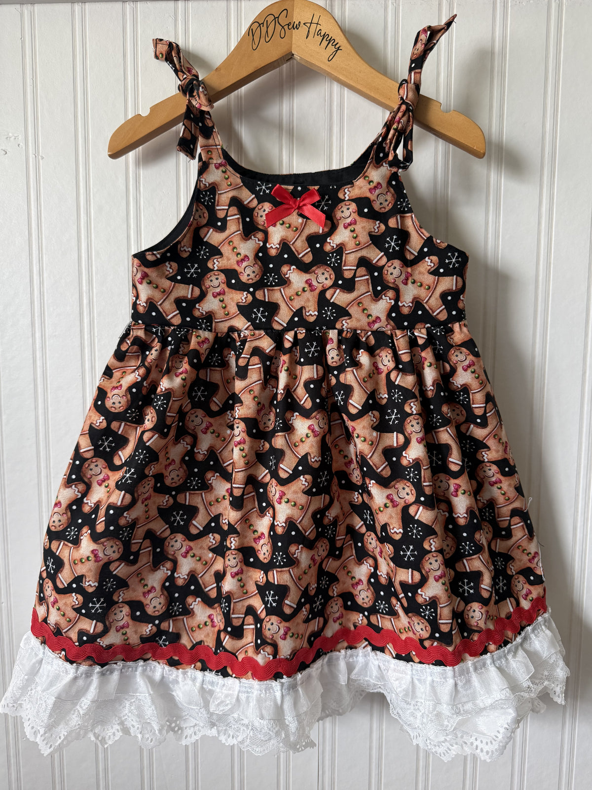 Girls, Infant and Toddlers  CHRISTMAS GINGERBREAD MAN COOKIES HOLIDAY DRESS