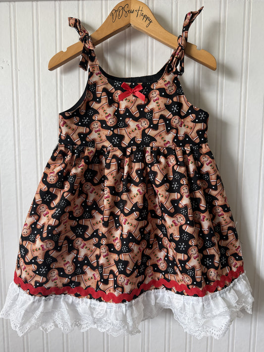 Girls, Infant and Toddlers  CHRISTMAS GINGERBREAD MAN COOKIES HOLIDAY DRESS