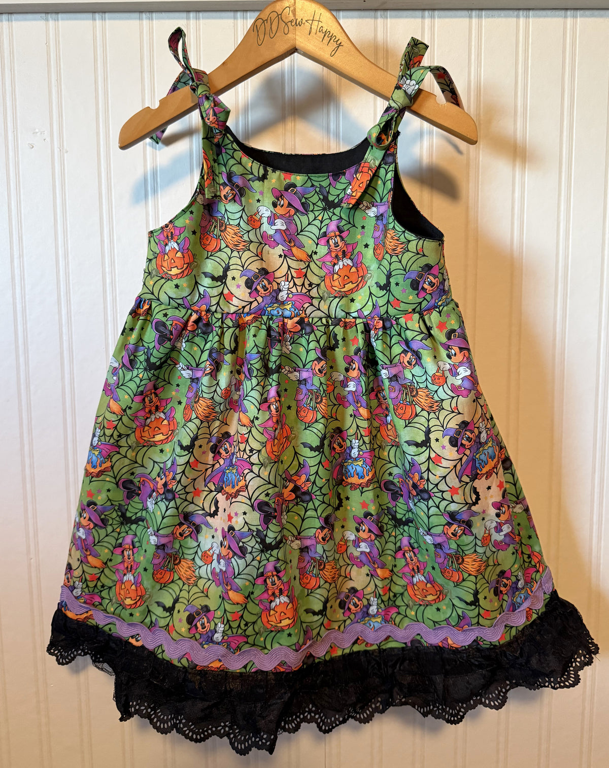 Girls, Infant and Toddlers HALLOWEEN MINNIE DRESS DIGITAL PRINT FABRIC