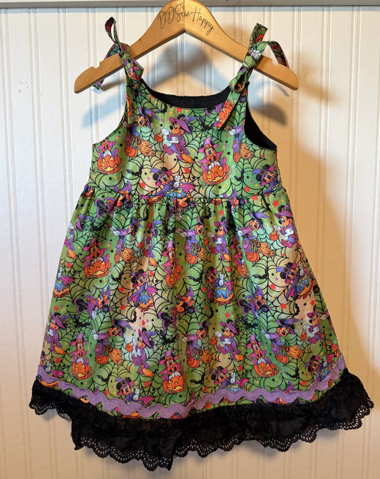Girls, Infant and Toddlers HALLOWEEN MINNIE DRESS DIGITAL PRINT FABRIC
