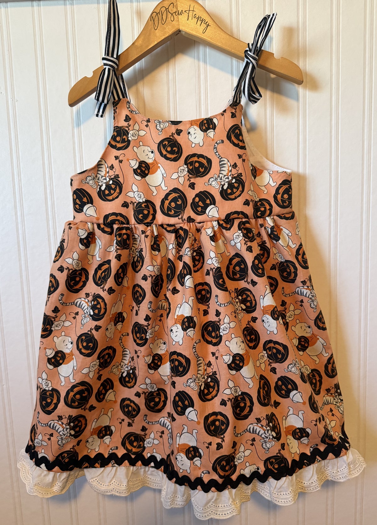 Girls, Infant and Toddlers HALLOWEEN POOH, TIGGER & PIGLET Boho Style Sundress