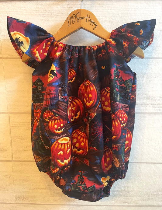 Infant & Toddler Girl's HALLOWEEN THEME Boho Style One Piece Romper