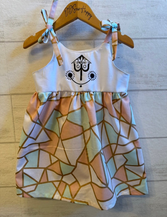 Girls, Infant and Toddlers IT'S A SMALL WORLD CLOCK Boho Style Sundress with Shoulder Ties