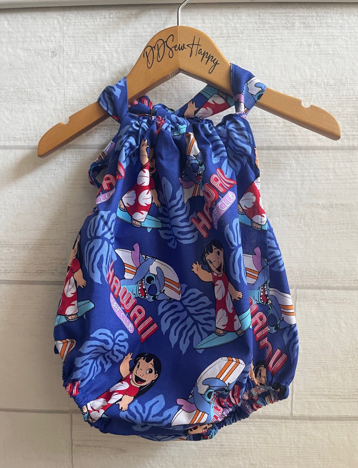 Infant & Toddler Girl's Beachy LILO & STITCH HAWAIIAN Sunsuit Halter Top Romper