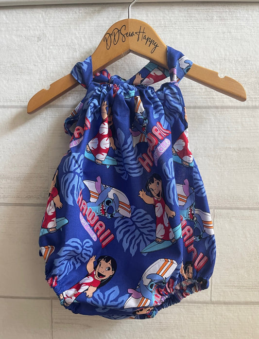 Infant & Toddler Girl's Beachy LILO & STITCH HAWAIIAN Sunsuit Halter Top Romper