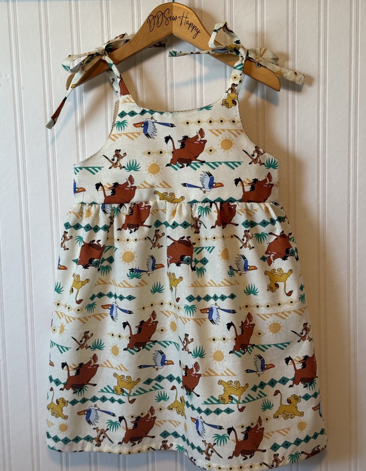Girls, Infant and Toddlers LION KING Boho Style Sundress with Shoulder Ties
